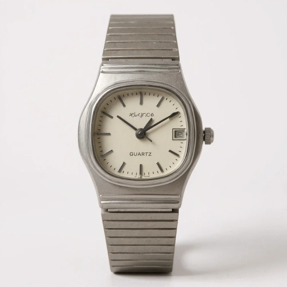 Advance Quartz Watch Womens‎ Silver Tone Stainless Steel Date Japan